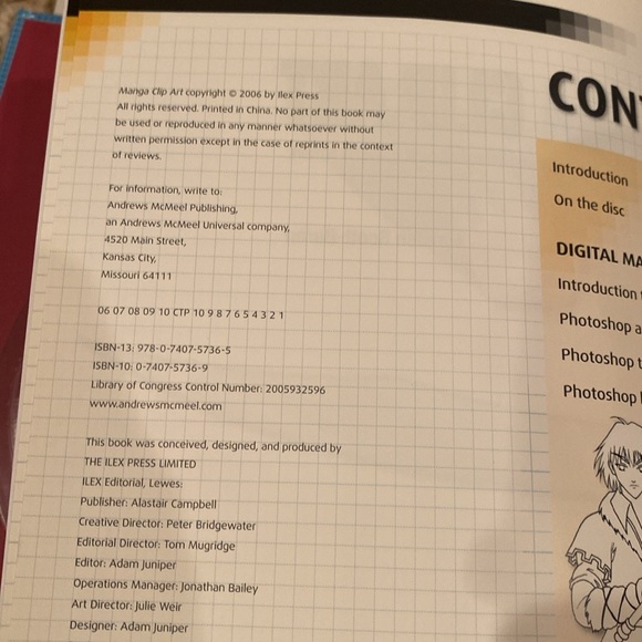 NWT “Manga Clip Art” Hardcover with CD - Picture 2 of 5